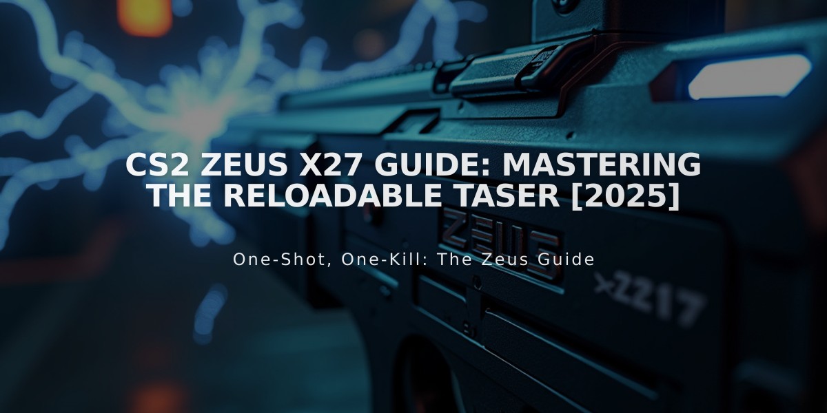 CS2 Zeus x27 Guide: Mastering the Reloadable Taser [2025]