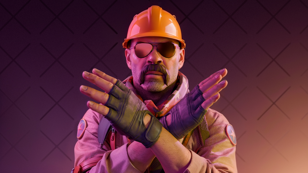 Construction worker in industrial setting