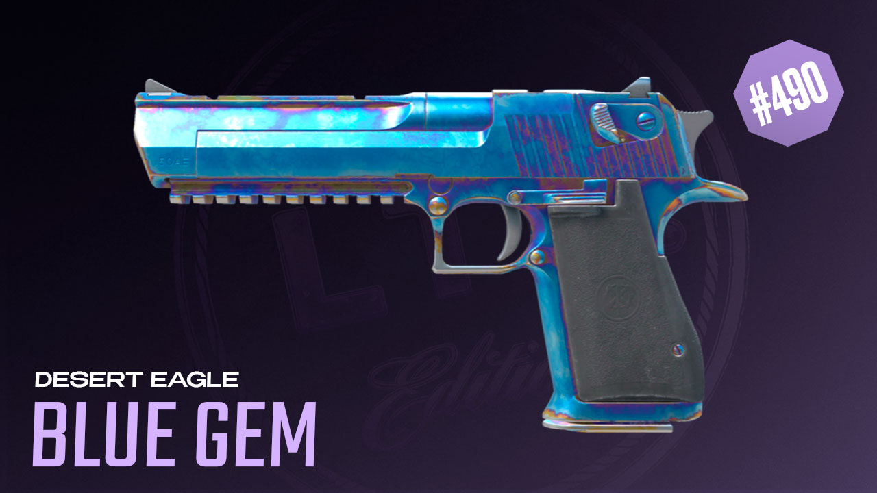 Blue Desert Eagle with gem pattern