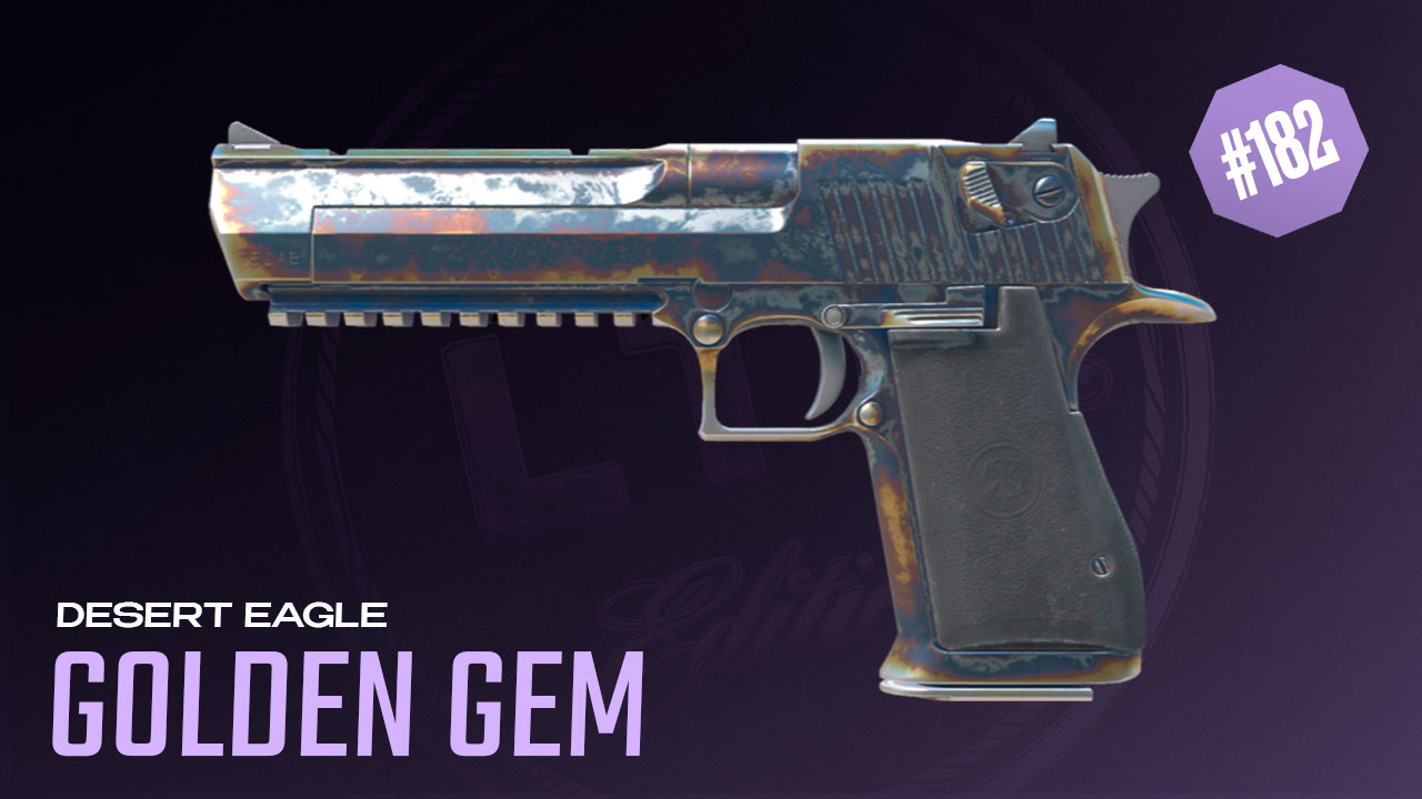 Desert Eagle gold gun with gems