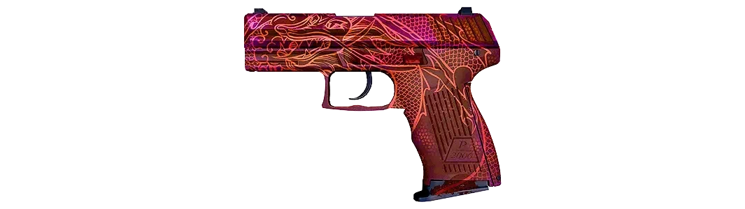 Dragon-themed Glock handgun skin