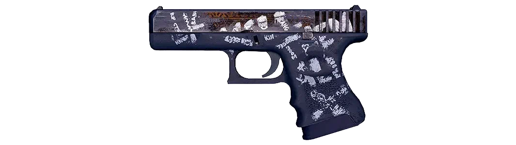 Graffiti-decorated black AK-47 Wasteland Rebel