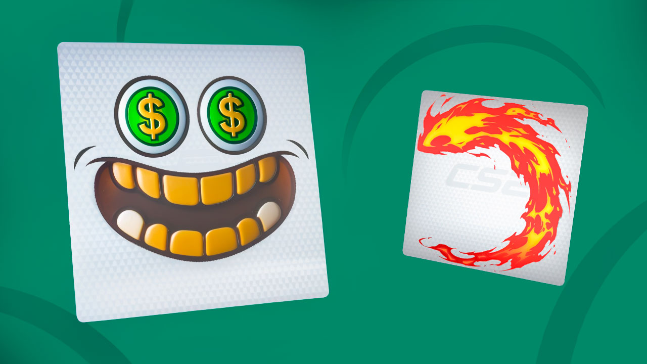 Happy emoji with dollar eyes