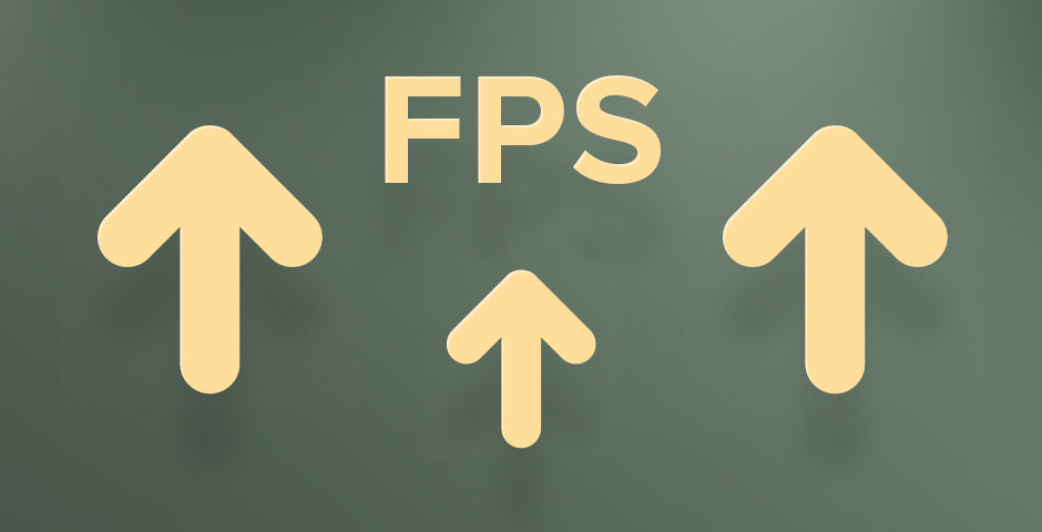 Green arrows showing FPS boost