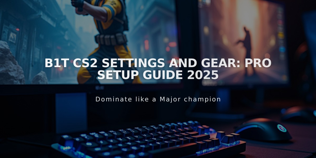 b1t CS2 Settings and Gear: Pro Setup Guide 2025