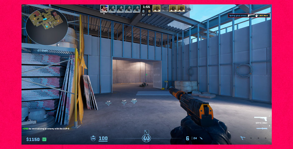 First-person shooter game warehouse screenshot