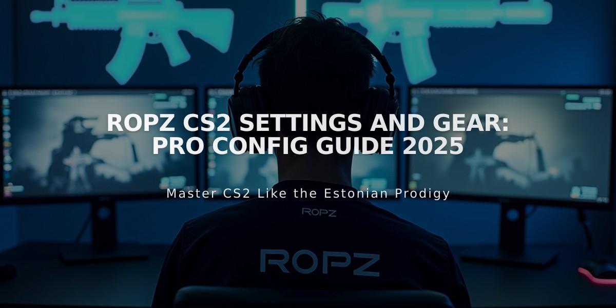 Ropz CS2 Settings and Gear: Pro Config Guide 2025