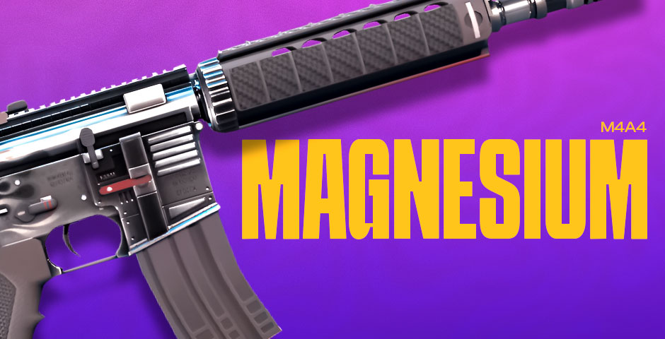 M4A4 weapon skin with Magnesium text