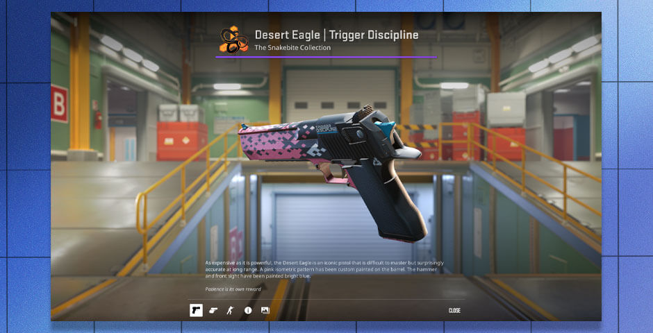 Pink camo Desert Eagle pistol