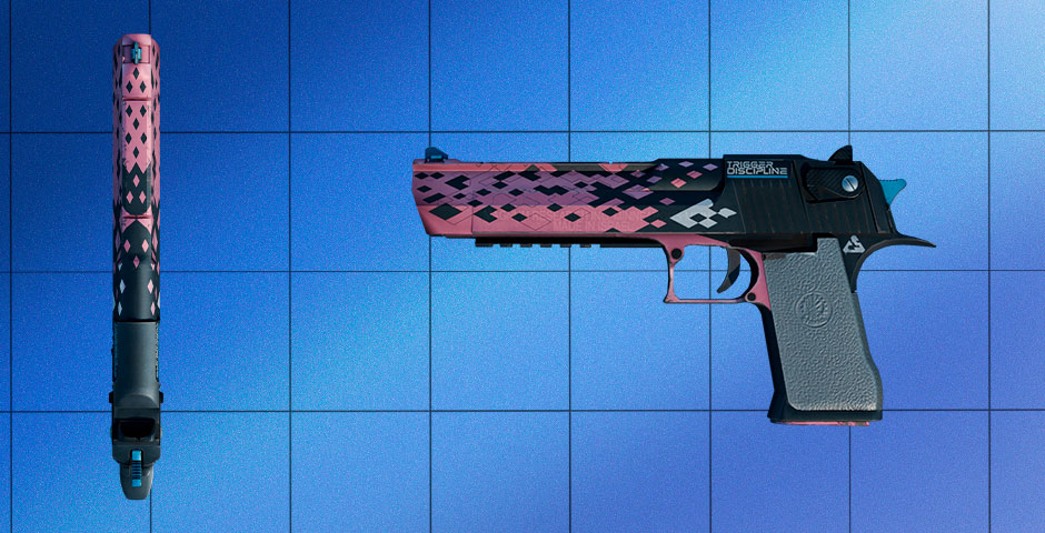 Pink Desert Eagle pistol