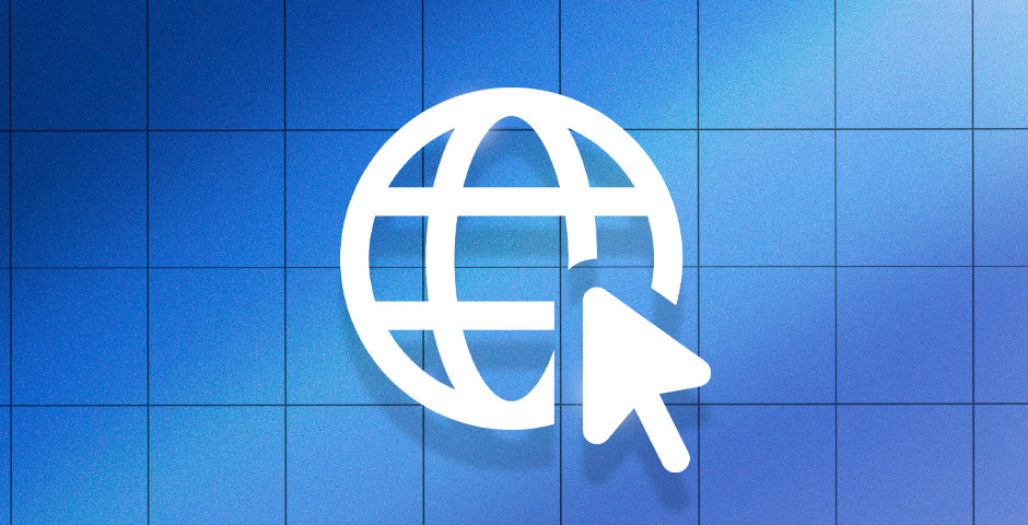 Globe and cursor icon