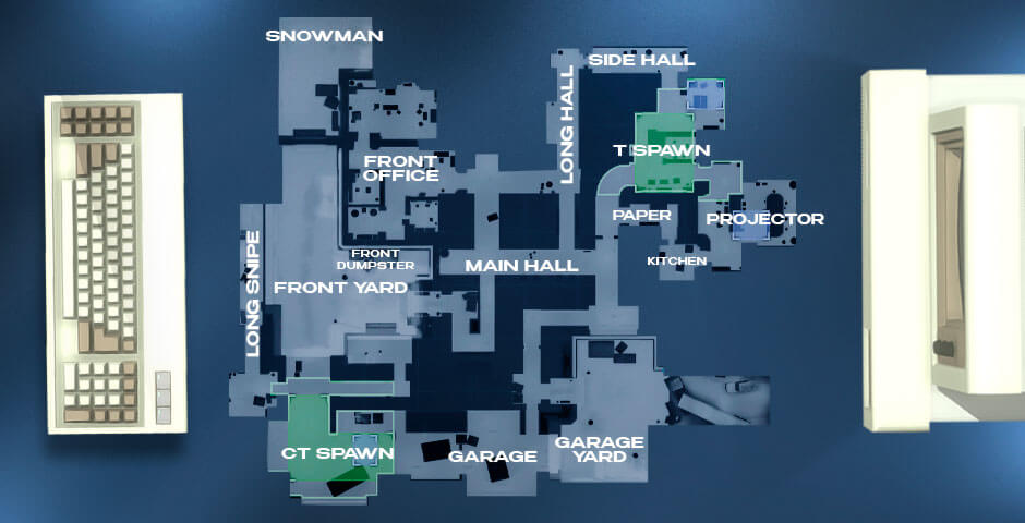 Dust II map layout CS2