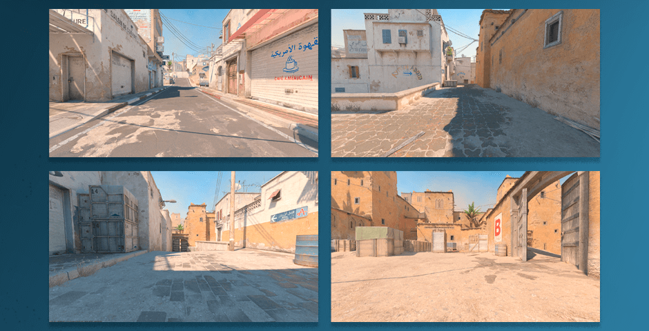 Dust 2 callout positions map