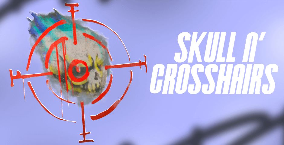 Skull centered in crosshair sight