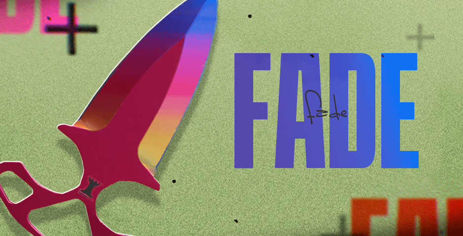 Fade knife skin with dual colors