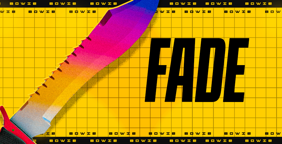 Knife with Fade text overlay