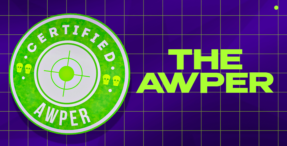 Certified AWPer emblem on grid