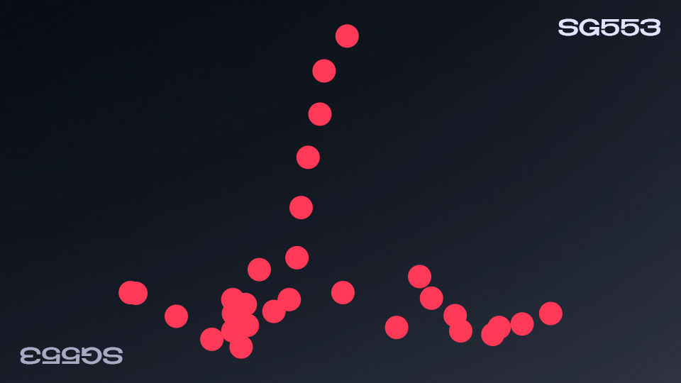 SG 553 spray pattern diagram