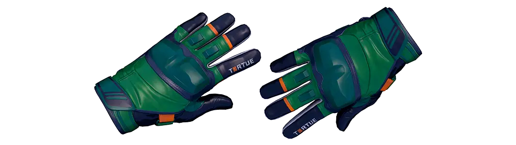 Sport gloves Turtle green and blue