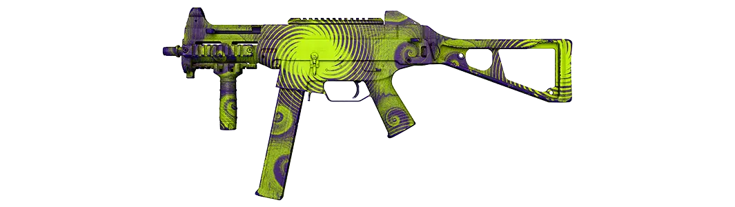 Purple and yellow rifle skin