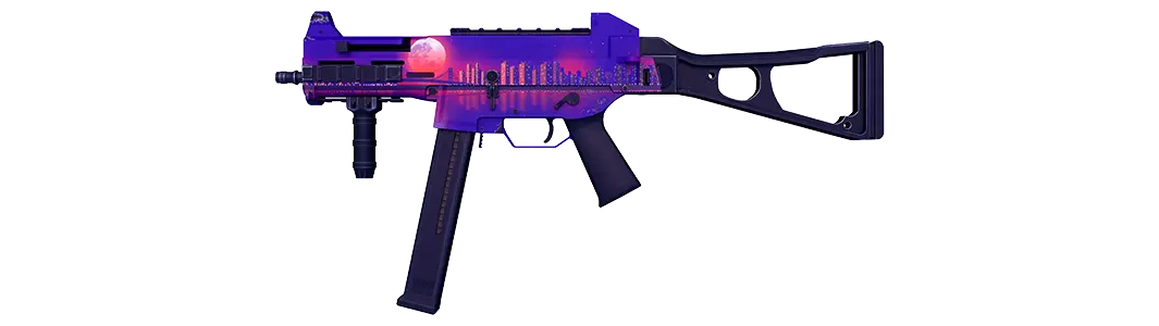 Purple gun with lunar design