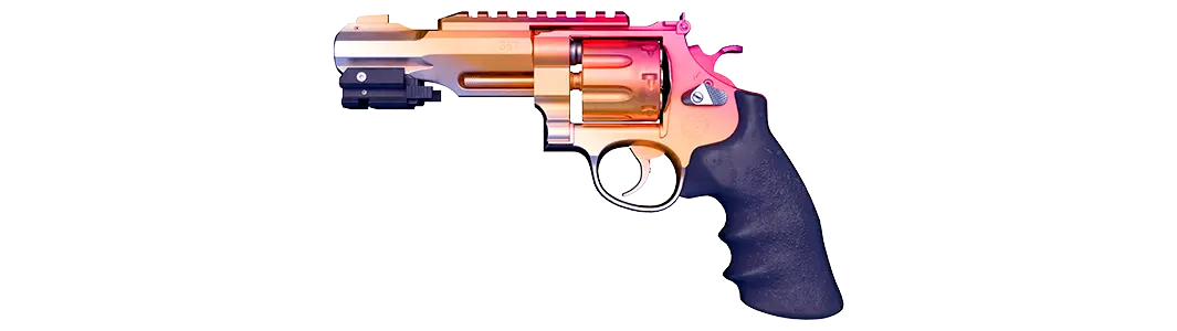 Black revolver handgun