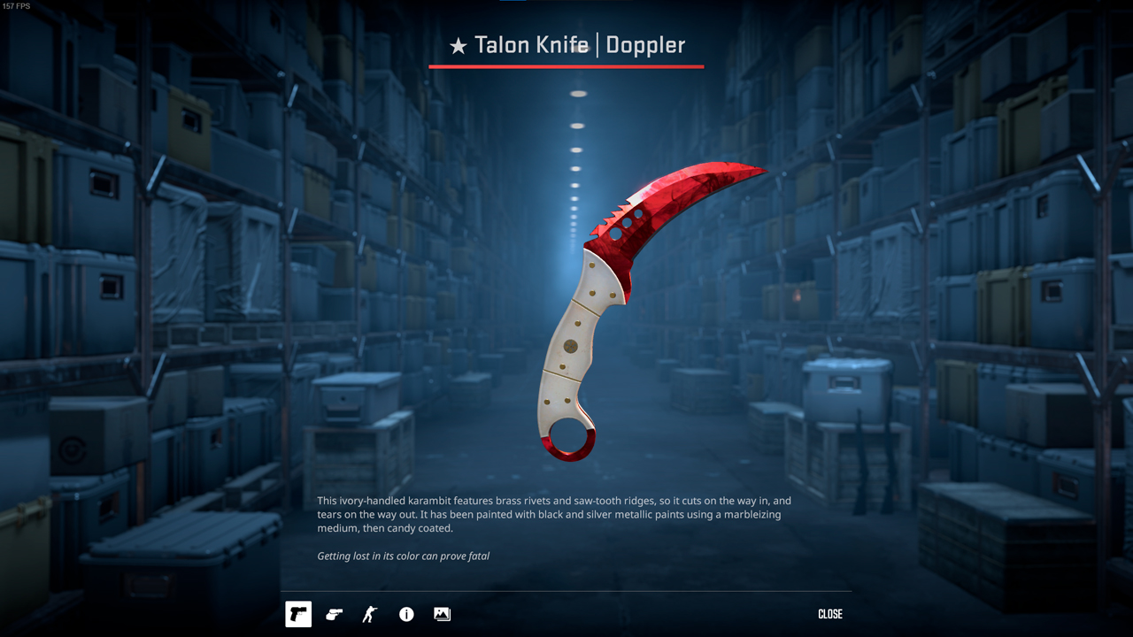 Talon Ruby Doppler knife skin