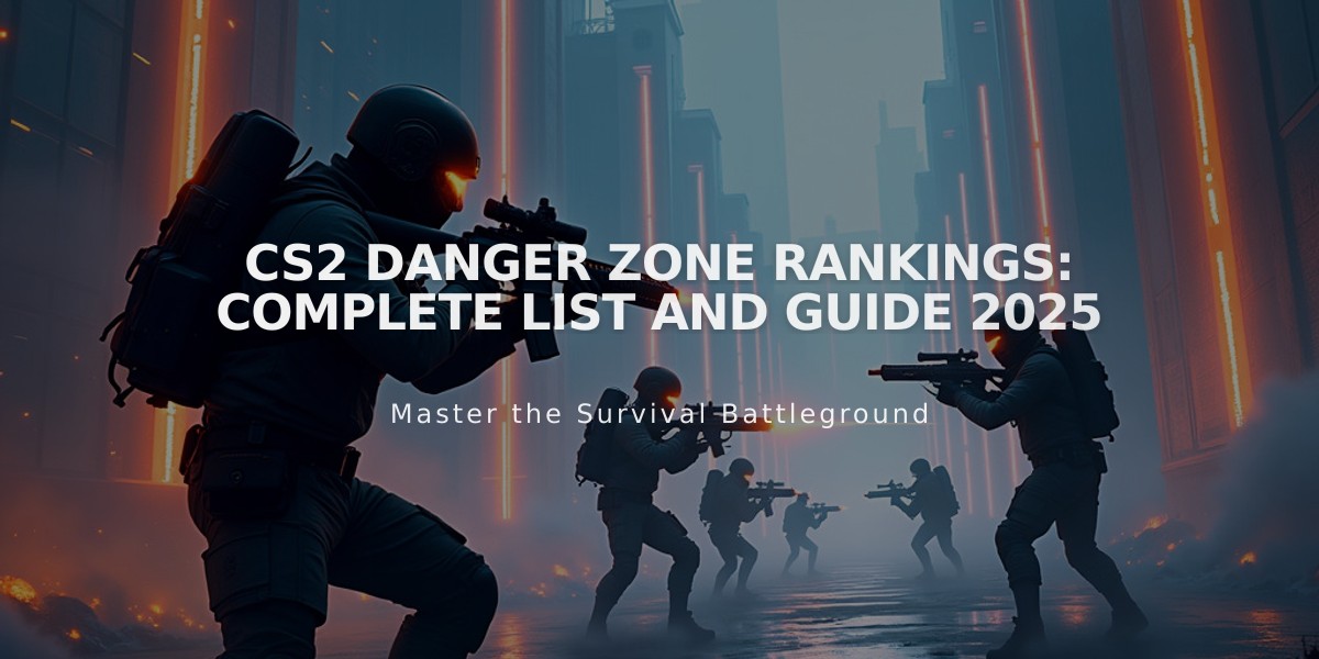 CS2 Danger Zone Rankings: Complete List and Guide 2025