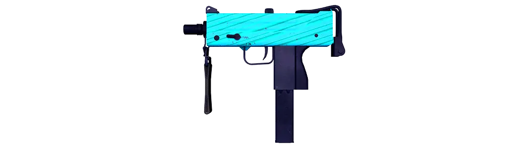 Teal striped CSGO rifle skin