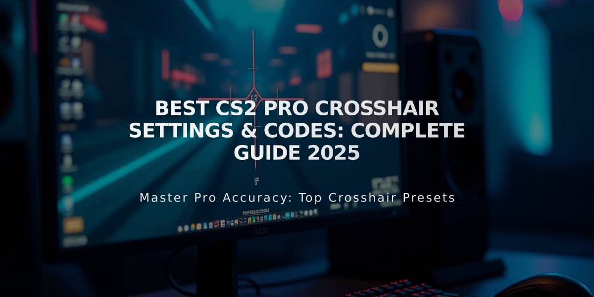 Best CS2 Pro Crosshair Settings & Codes: Complete Guide 2025