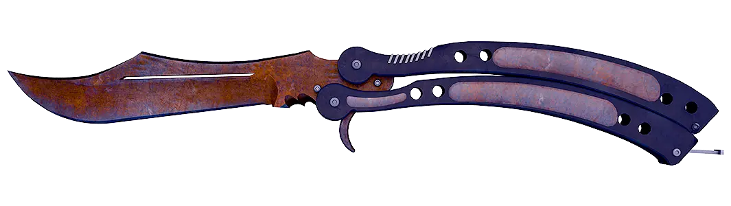 Rusted knife skin in CS2 game