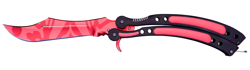 Pink patterned knife blade