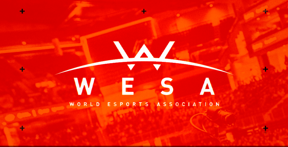 WESA esports logo on red