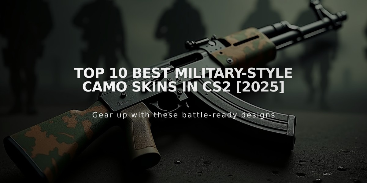 Top 10 Best Military-Style Camo Skins in CS2 [2025]