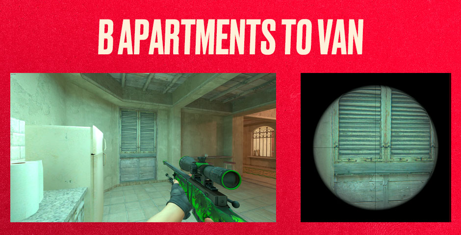 CS:GO Sniper Watching B Apartments