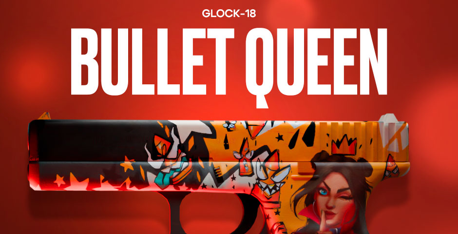 Queen design on firearm skin