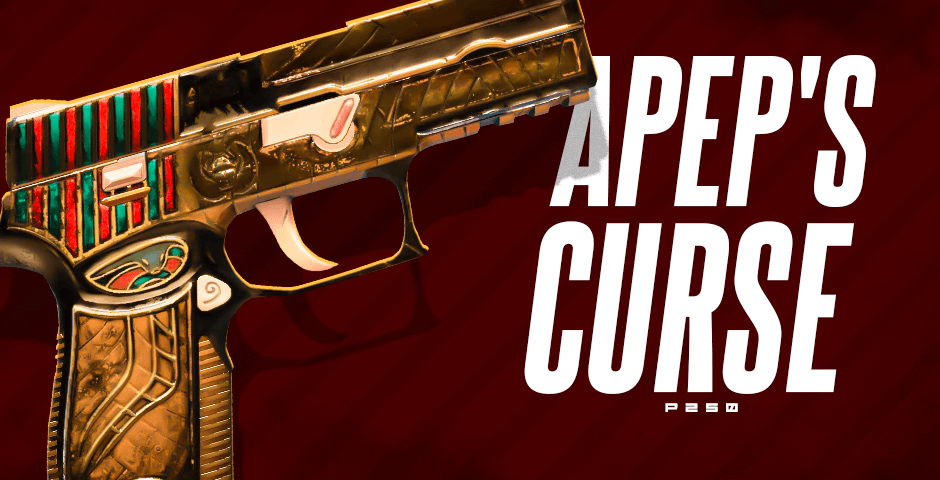 Gold P250 with red accents