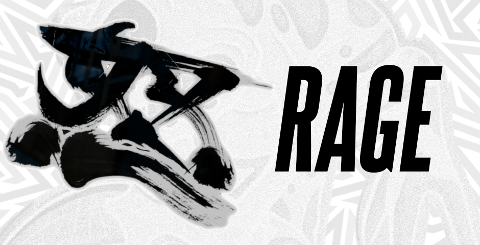 "Rage" black and gray logo