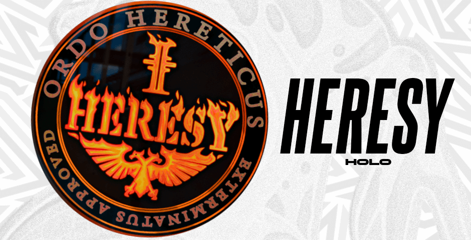 Heresy Holo game logo