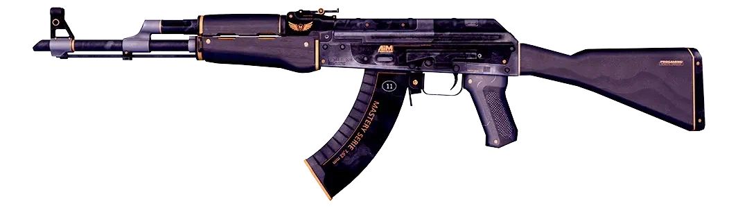 AK-47 Elite Build skin black-gold