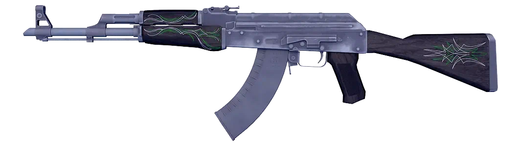 Emerald pinstriped assault rifle