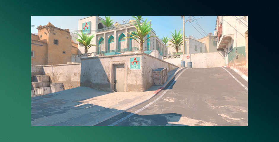 Dust 2 iconic CS map location