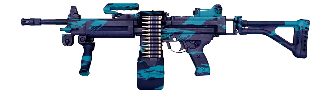 Blue digital camo rifle pattern