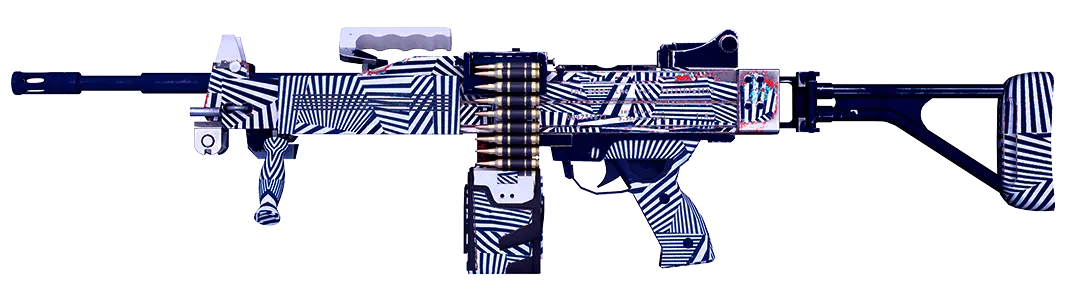 Blue white dazzle pattern rifle