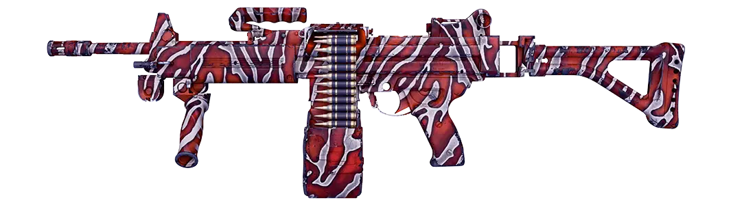 Lionfish rifle skin with red stripes