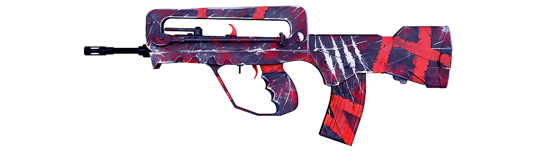 Red black survivor gun design