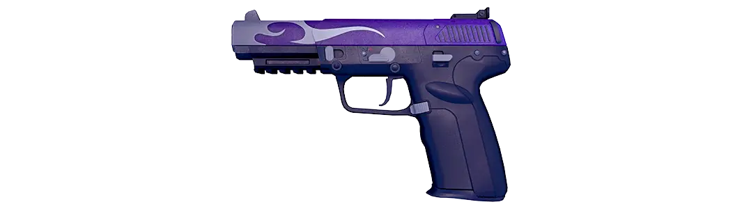 Purple flame handgun design