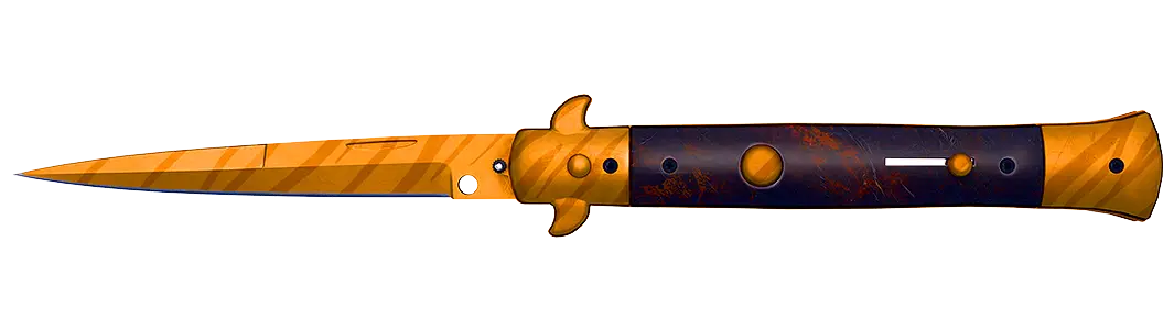 Tiger Tooth gold knife blade