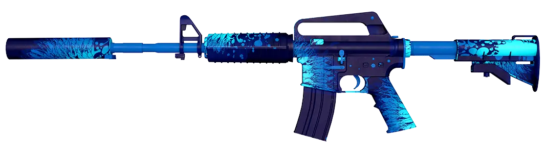 Blue splatter assault rifle skin