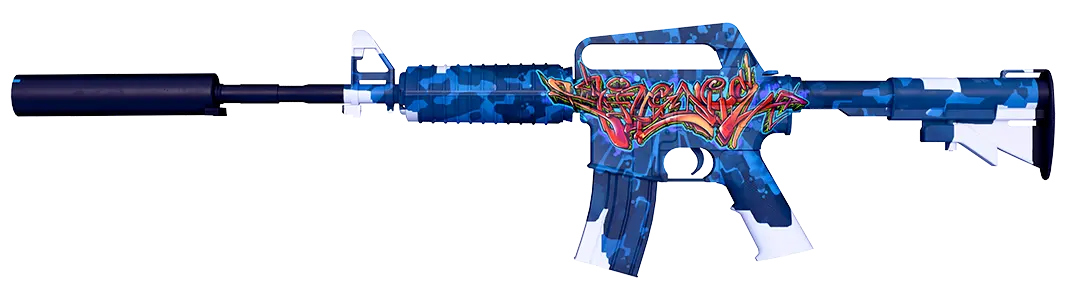 Blue-white camo rifle Master Piece